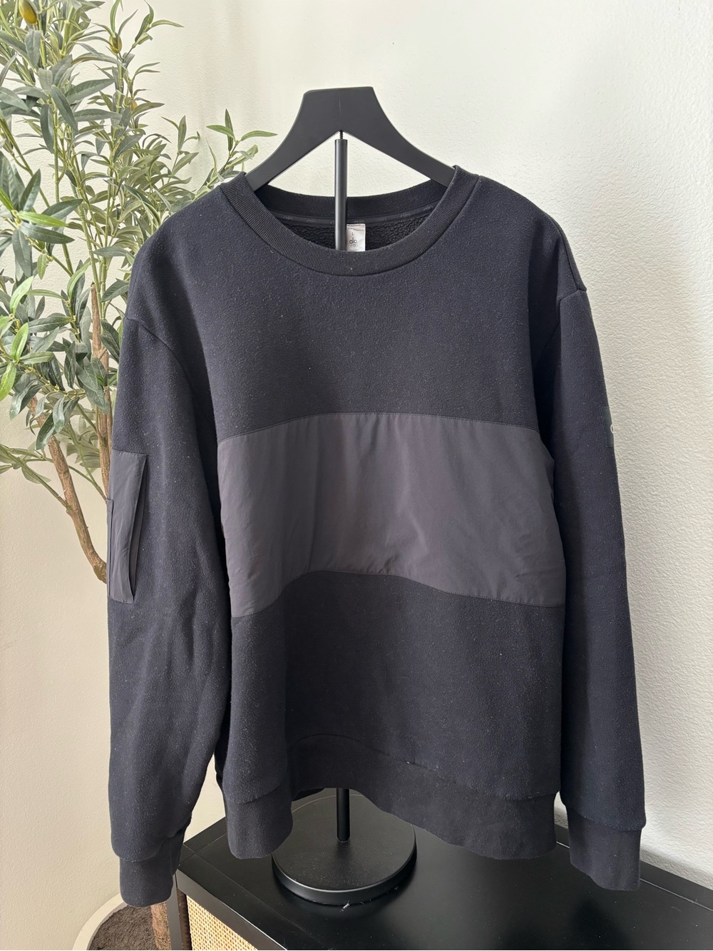 Alo Yoga Traverse Mixed Media Pullover Sz L